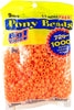 9mm Opaque Orange Pony Beads Bulk 1,000 Pieces
