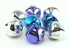 1.5 Inch 36mm Purple Blue Silver Large Jingle Bells 8 Pieces - artcovecrafts.com
