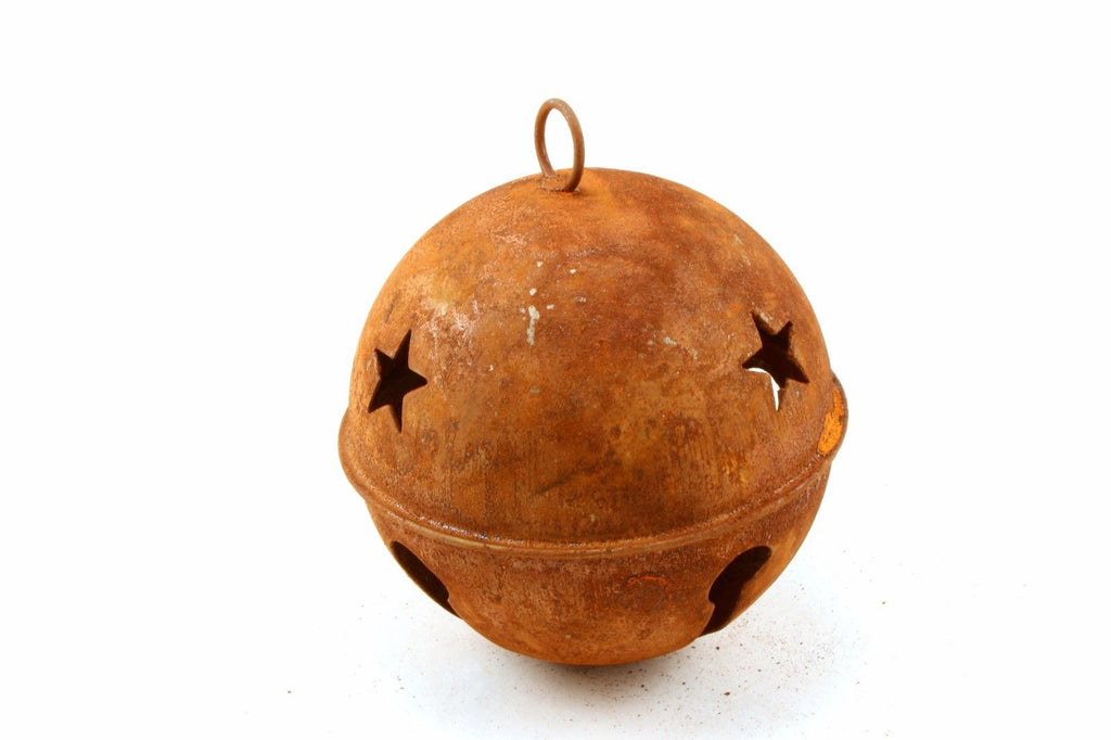  HAPPY DEALS ~ Set of 3, Large 80MM Rusty Jingle Bells with Star  Cutouts, 3.25 inch