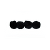 2 Inch Black Craft Pom Poms 25 Pieces - artcovecrafts.com