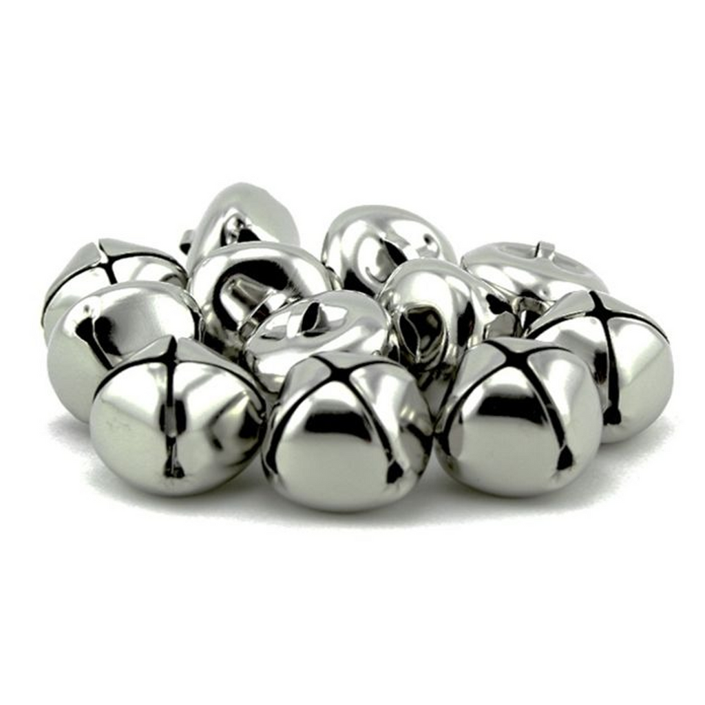 100 Gold Jingle Bells 25mm With Top Loop For Christmas Crafts & Wreaths
