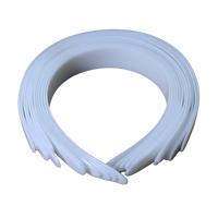 1 inch 25mm Wide White Plain Plastic Headbands Bulk 12 Pieces