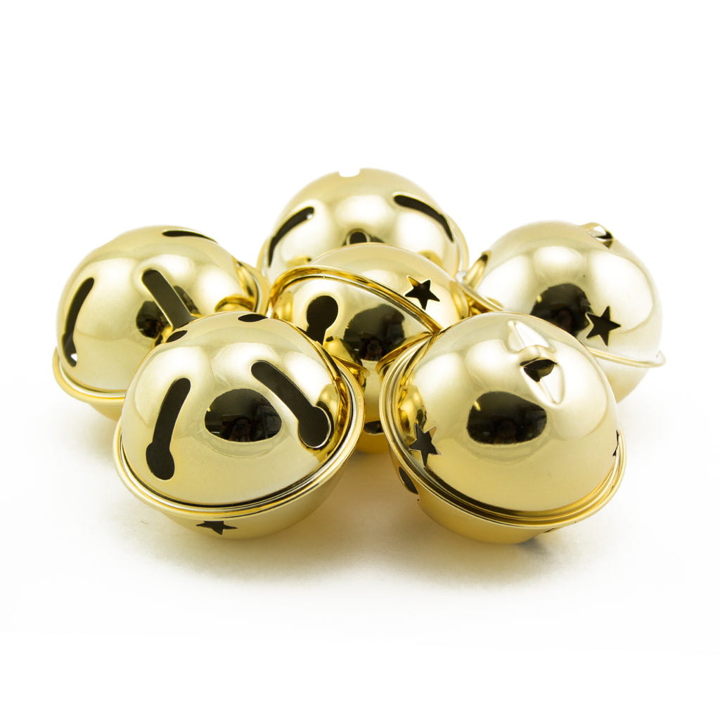 Gold Jingle Bells. 34pcs Metal Craft Bells Call Bells With Hooks Gift