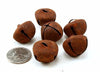 25mm 1 inch Rustic Rusty Large Craft Jingle Bells 6 Pieces - artcovecrafts.com