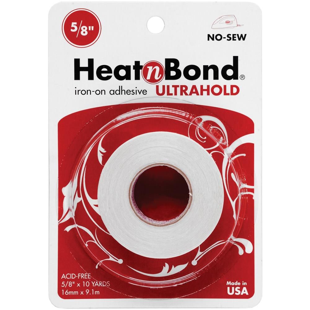  HeatnBond UltraHold Iron-On Adhesive, 5/8 Inch x 10