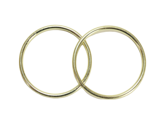 2 Inch Gold Metal Ring Bulk Pack 10 Pieces