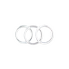 3 inch Clear Plastic Acrylic Craft Rings 5/16 inch Thick 12 Pieces - artcovecrafts.com