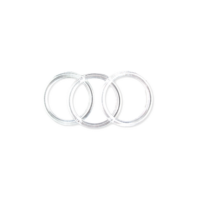 3 inch Clear Plastic Acrylic Craft Rings 5/16 inch Thick 12 Pieces - artcovecrafts.com