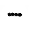 0.75 inch Black Mini Craft Pom Poms 100 Pieces - artcovecrafts.com