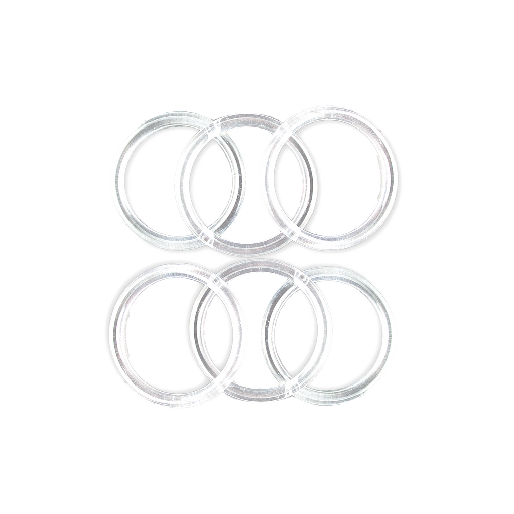 3 inch Clear Plastic Acrylic Craft Rings 5/16 inch Thick 12 Pieces