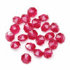 6mm Transparent Christmas Red Rondelle Faceted Beads 480 Pieces - artcovecrafts.com