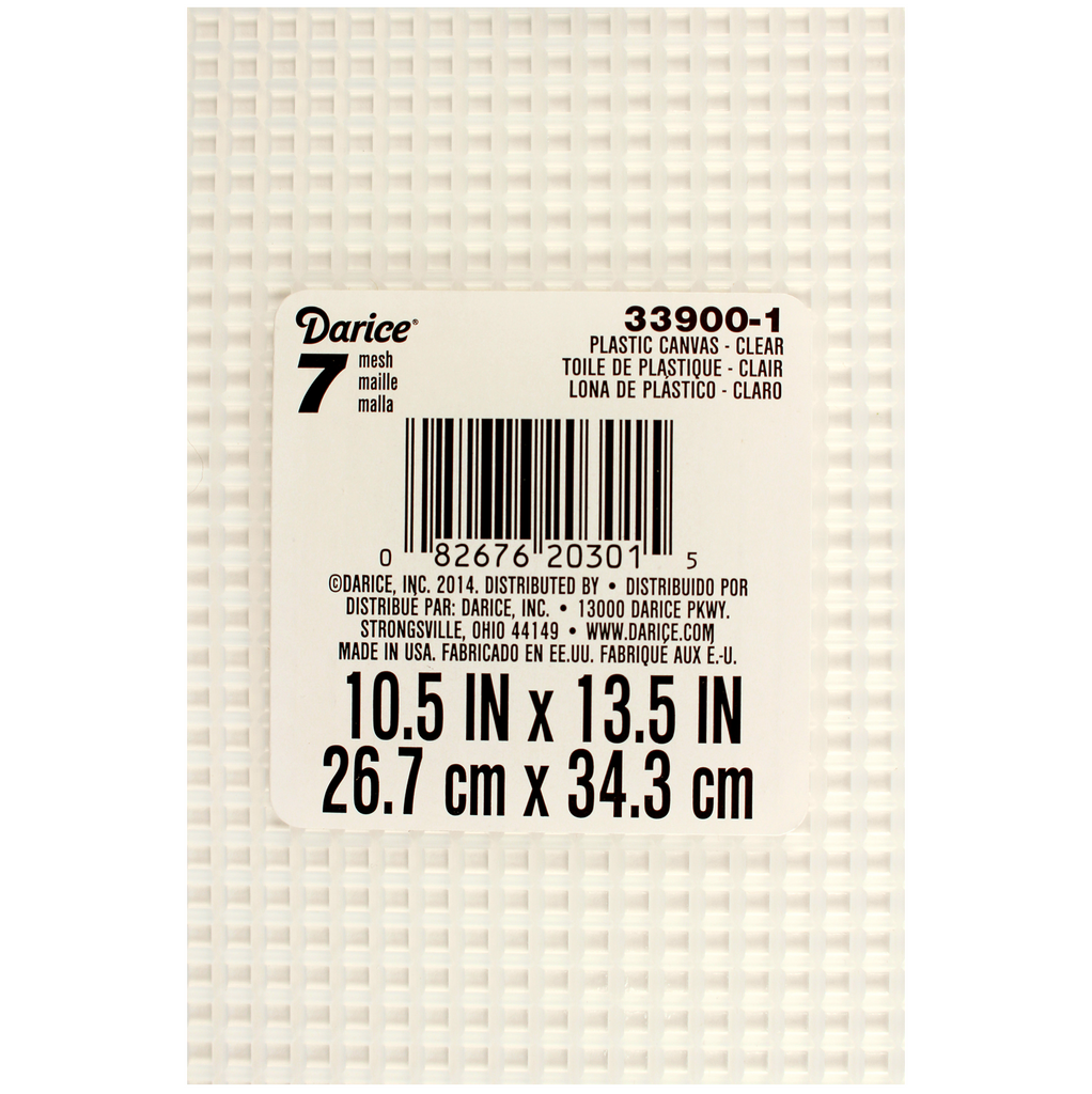 7 Mesh Clear Plastic Canvas 3 Sheets by Darice 10.5 x 13.5 Inches