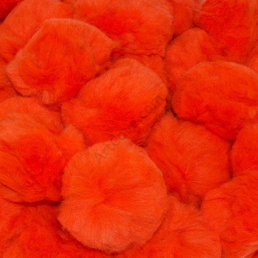 2.5 Inch Orange Large Craft Pom Poms Bulk 1,000 Pieces