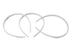 0.25 inch Wide White Plain Plastic Headbands Bulk 12 Pieces