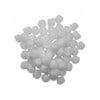 0.75 inch White Mini Craft Pom Poms 100 Pieces - artcovecrafts.com
