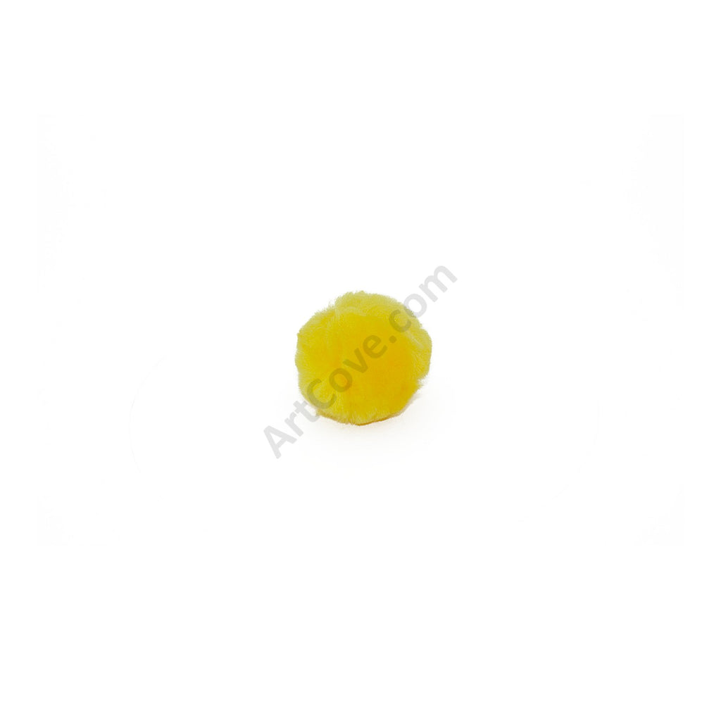 1 inch Yellow Small Craft Pom Poms 100 Pieces 