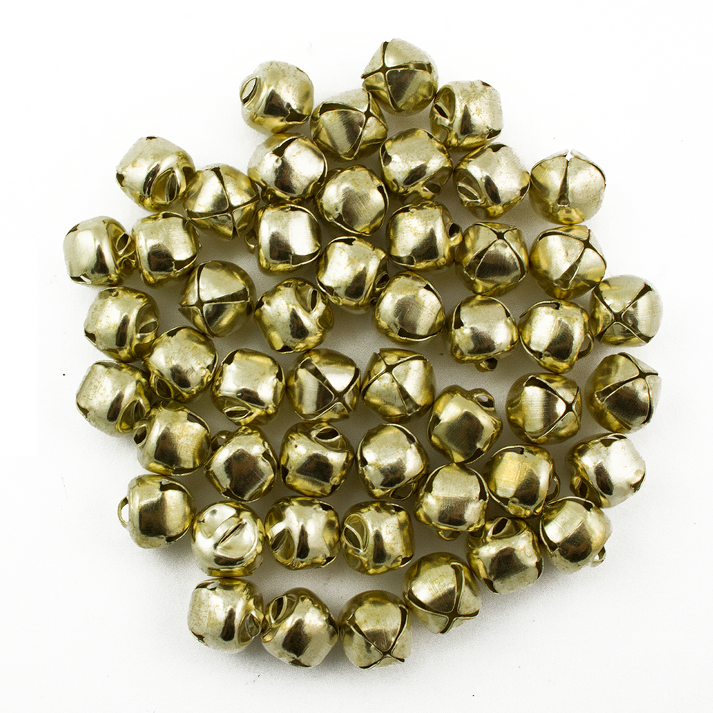 0.75 inch 20mm Gold Small Craft Jingle Bells Charms 30 Pieces