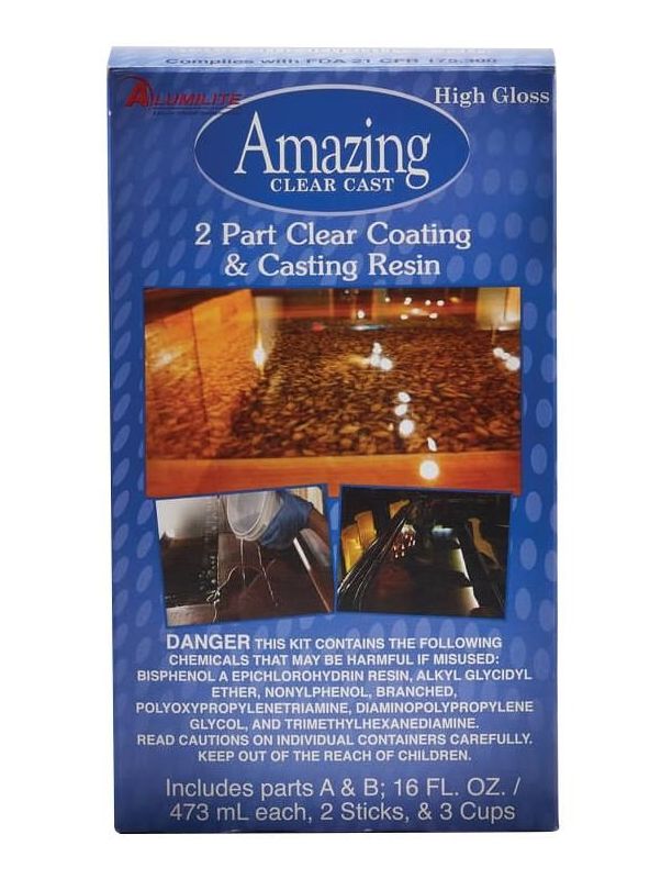 Alumilite Amazing Clear Cast Resin 32oz 10591 Part A and Part B