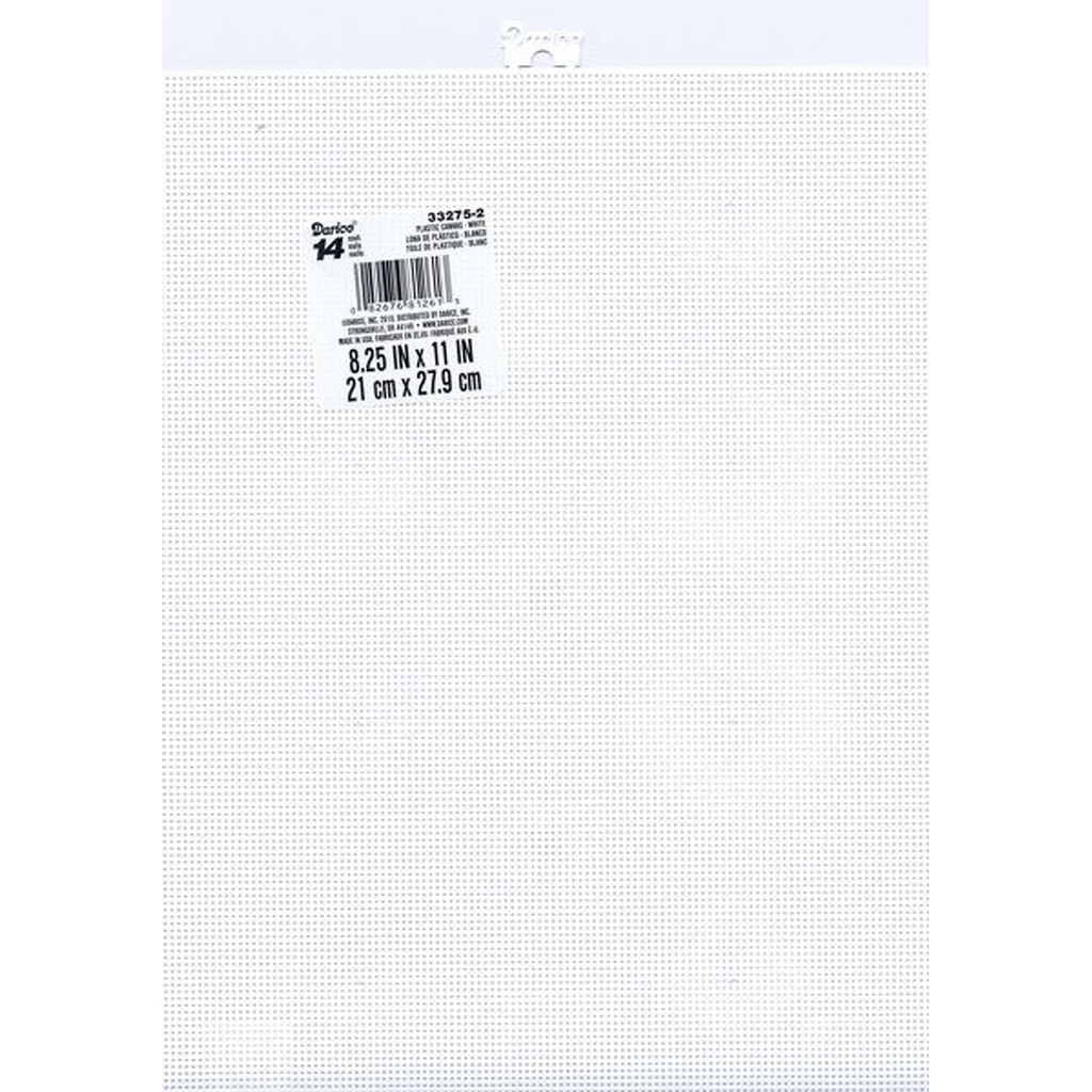 Darice Perforated Plastic Canvas 14 Count 8.5X11 (White)