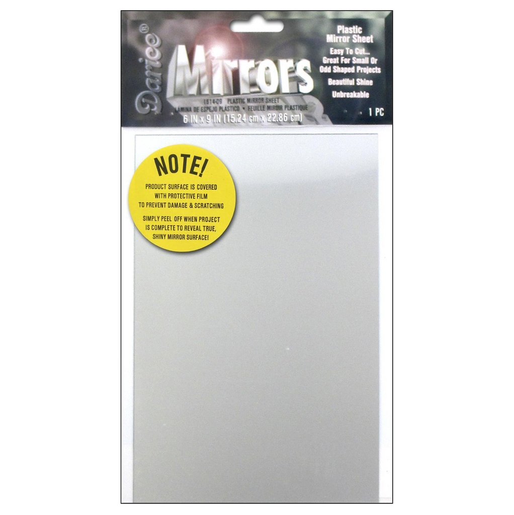Rectangle Acrylic Plastic Mirror Sheet 6 x 9 Inches Easy to Cut Unbreakable
