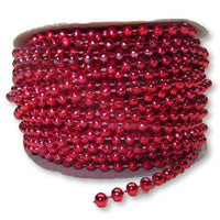 4mm Red Plastic Fused Pearls Garland Strands for Decorating & Crafts 24 Yards - artcovecrafts.com