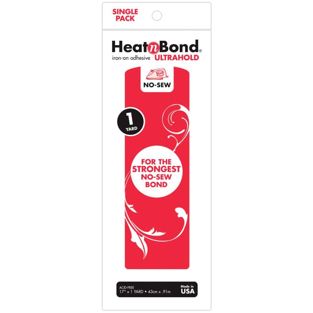 HeatnBond UltraHold Iron-On Adhesive, 17 inches x 1 yard, Lot of 4  Packages, NEW