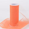 Orange Tulle 6 inch Roll 25 Yards - artcovecrafts.com