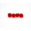 0.5 inch Red Tiny Craft Pom Poms 100 Pieces - artcovecrafts.com