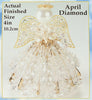 April Birthstone Angel Christmas Ornament Kit - artcovecrafts.com