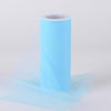 Light Blue Tulle 6 inch Roll 25 Yards - artcovecrafts.com