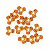 11 mm Acrylic Brown Tri Beads 1,000 Pieces - artcovecrafts.com