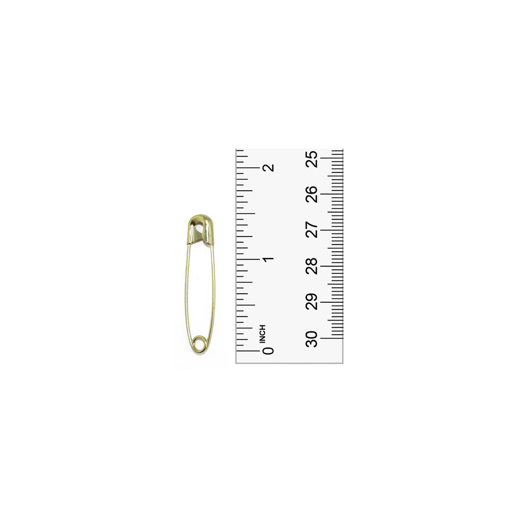Gold Safety Pins Size 2 - 1.5 Inch 144 Pieces Premium Quality