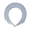 0.25 inch Wide White Plain Plastic Headbands Bulk 12 Pieces