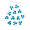 11 mm Acrylic Turquoise Tri Beads Bulk 1,000 Pieces - artcovecrafts.com