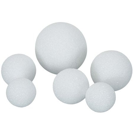 3 White Styrofoam Balls in Bulk - 770/Case - FOAM STYROFOAM