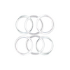 1.75 inch Clear Plastic Acrylic Mini Craft Rings 24 Pieces