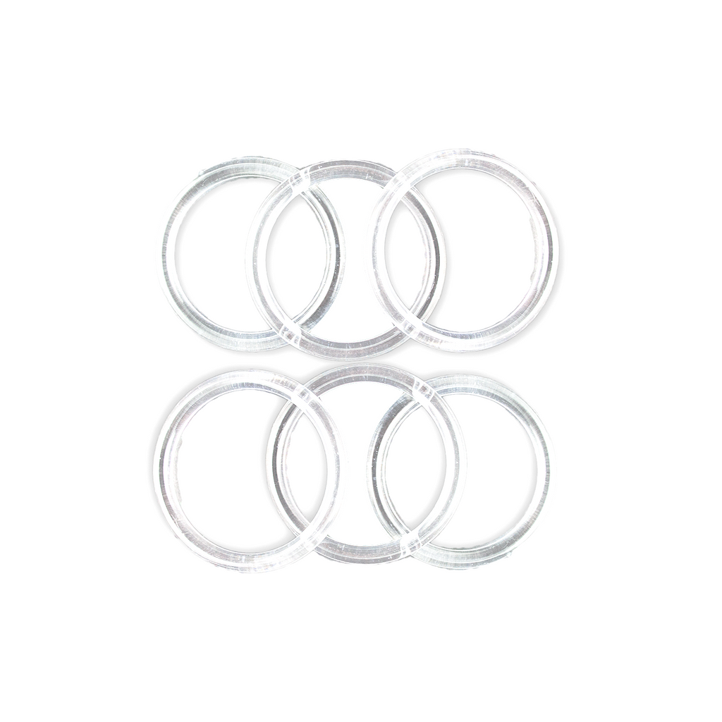 1.75 inch Clear Plastic Acrylic Mini Craft Rings 24 Pieces