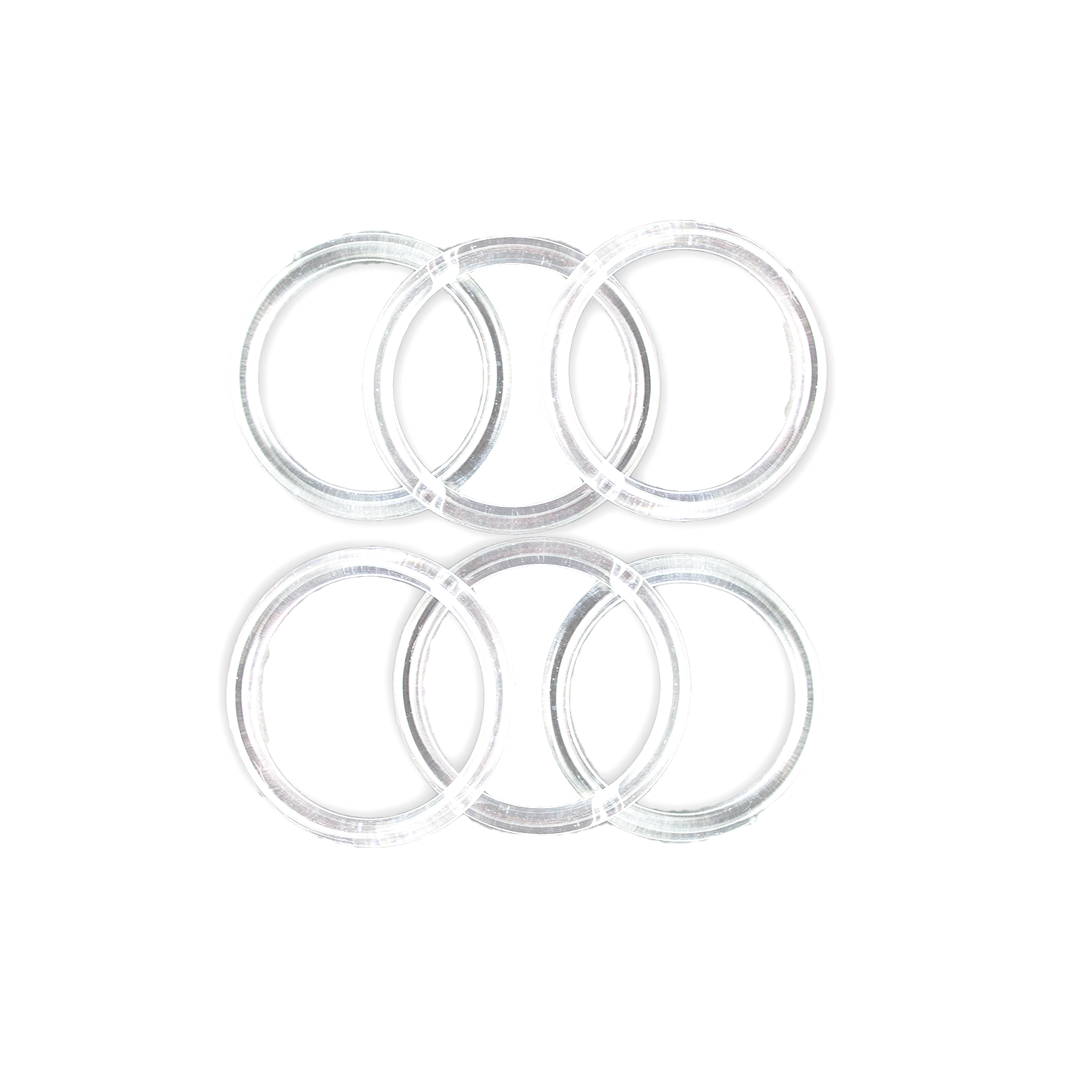 1.75 inch Clear Plastic Acrylic Mini Craft Rings 1/4 inch Thick 24 Pie ...