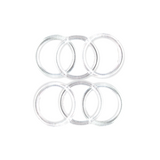 1.75 inch Clear Plastic Acrylic Mini Craft Rings 24 Pieces
