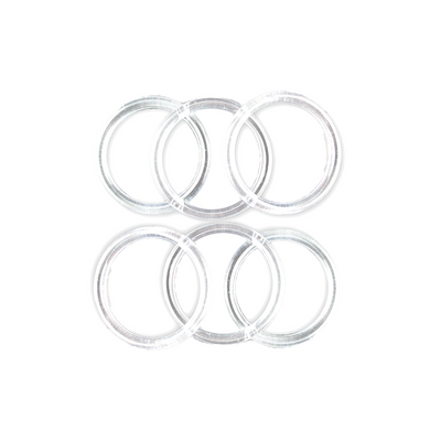 1.75 inch Clear Plastic Acrylic Mini Craft Rings 24 Pieces