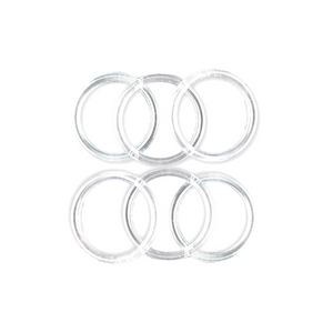 1.75 inch Clear Plastic Acrylic Mini Craft Rings 24 Pieces
