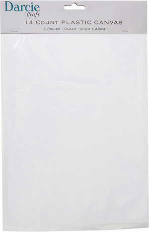 14 Mesh Count Clear Perforated Plastic Canvas 8.25" x 11" (2 Pieces)