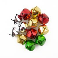 1 inch 25mm Craft Gold Silver Red Green Mix Large Jingle Bells Bulk 100 Pieces