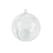 2.75 inch 70mm Clear Fillable Plastic Ornament Balls for Crafts