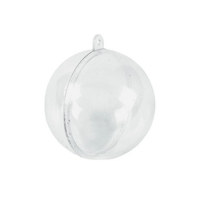 2.75 inch 70mm Clear Fillable Plastic Ornament Balls for Crafts