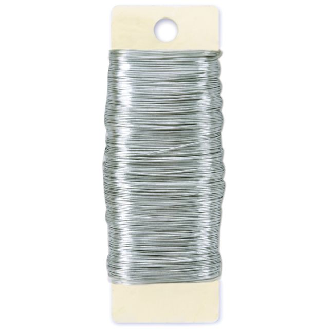 26 Gauge Darice Silver Floral Paddle Wire 95 Yards