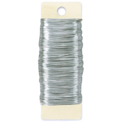 26 Gauge Darice Silver Floral Paddle Wire 95 Yards