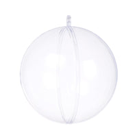 3.25 inch 80mm Clear Fillable Plastic Ornament Balls for Crafts 12 Pieces