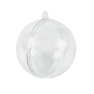 3.25 inch 80mm Clear Fillable Plastic Ornament Balls for Crafts 