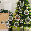 3.25 inch 80mm Clear Fillable Plastic Ornament Balls for Crafts 12 Pieces